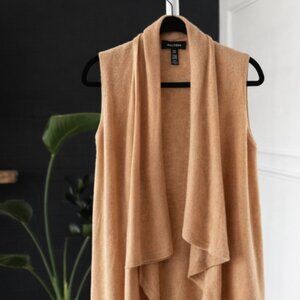 Halogen 100% Cashmere Open Front Drape Vest